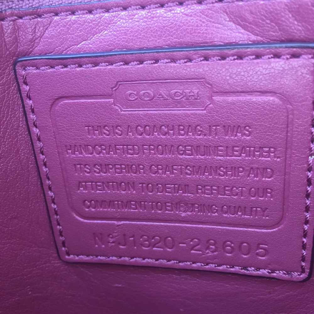 Coach Madison Python Embossed Bonded Tote Bag - Picture 11 of 13